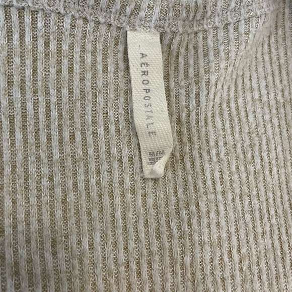 Aeropostale Maxi Length Cardigan Sweater,Low Calf, Beige, Size Medium - Picture 7 of 10